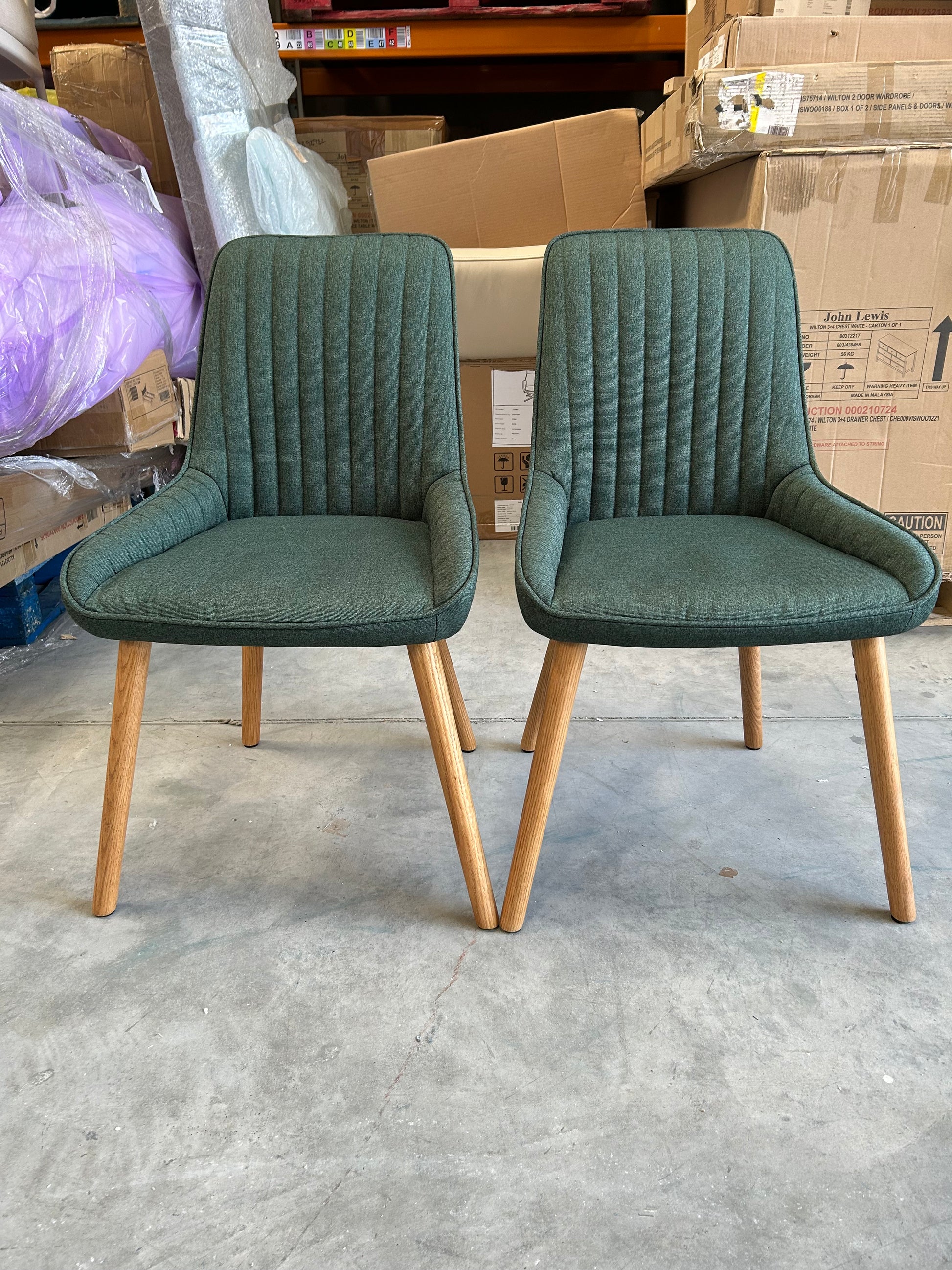 John Lewis Toronto Dining Side chairs, Set of 2, Moss