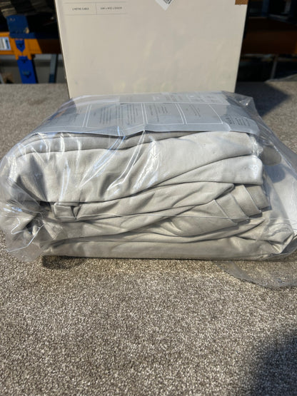 John Lewis Velvet Pair Lined Pencil Pleat Curtains, Champagne, W228 x Drop 182cm