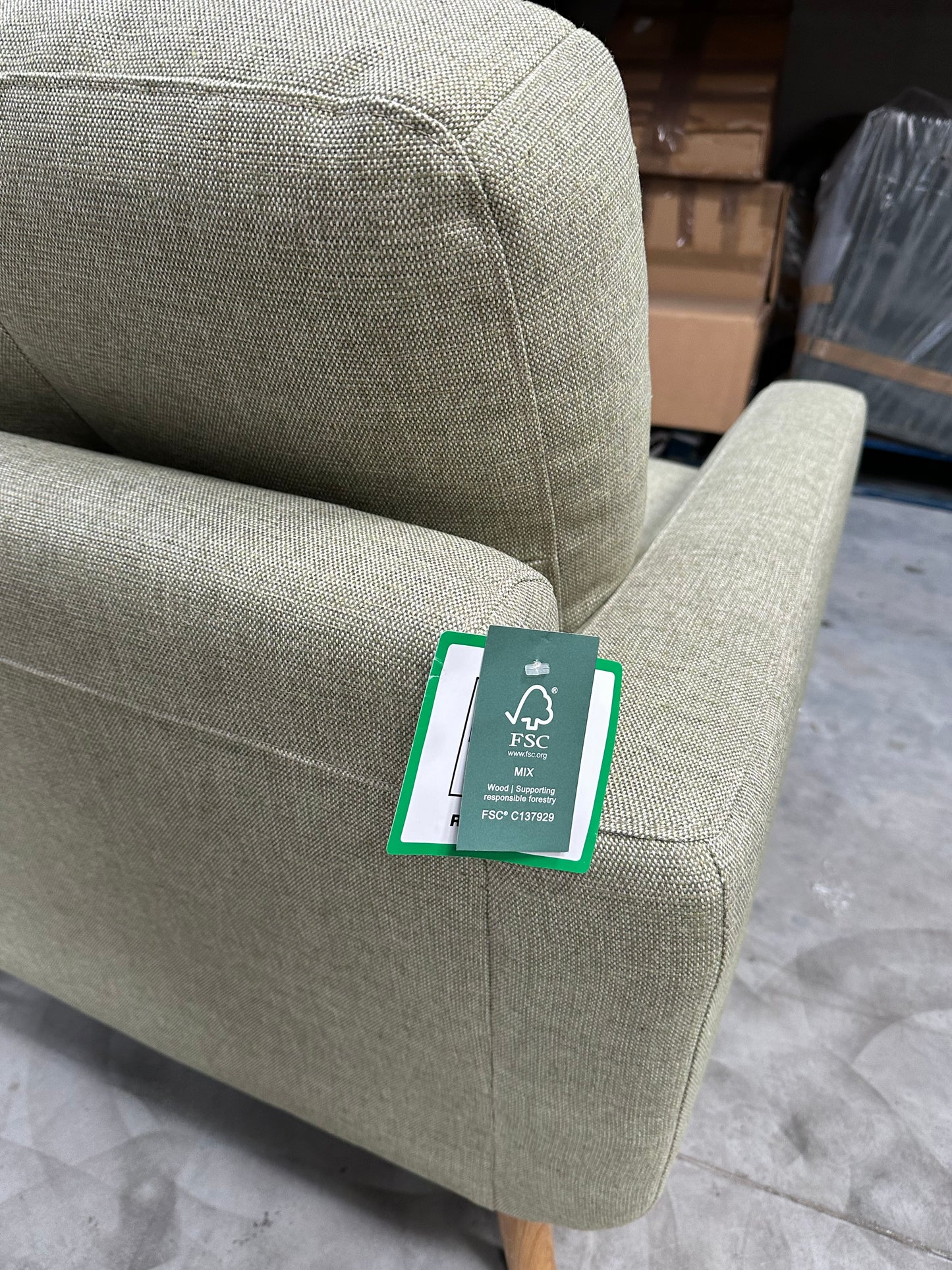John Lewis Barbican Armchair Aquaclean Aston Green