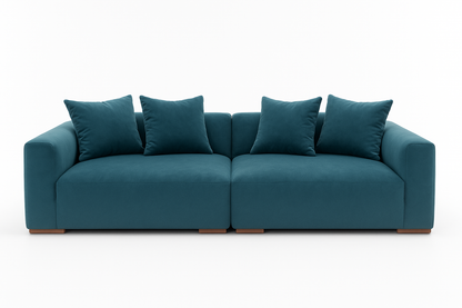 John Lewis Tokyo Grand 4 Seater Sofa  In Velvet Teal