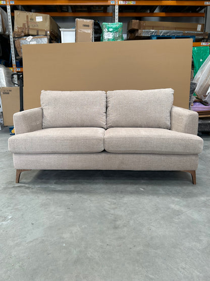John Lewis Iona Large 3 Seater Sofa, Dark Leg, Easy Clean Chunky Chenille Natural