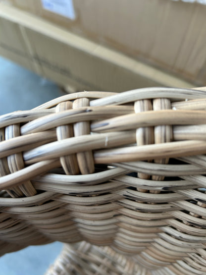 John Lewis Burford Garden Woven Dining Chairs, Set of 2 Acacia Wood Natural