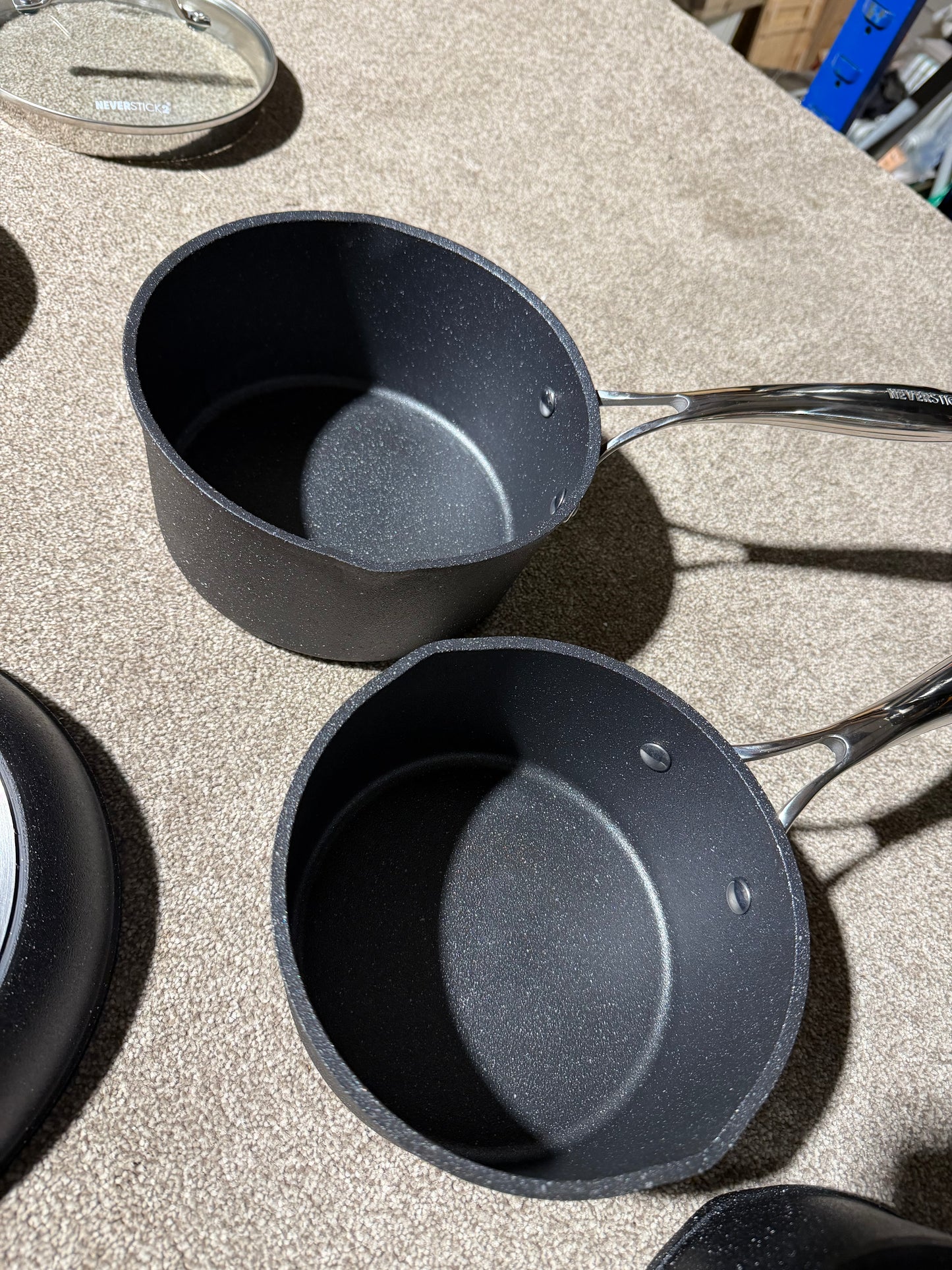 Eaziglide Neverstick2 Aluminium Non-Stick Pan Set, 5 Piece