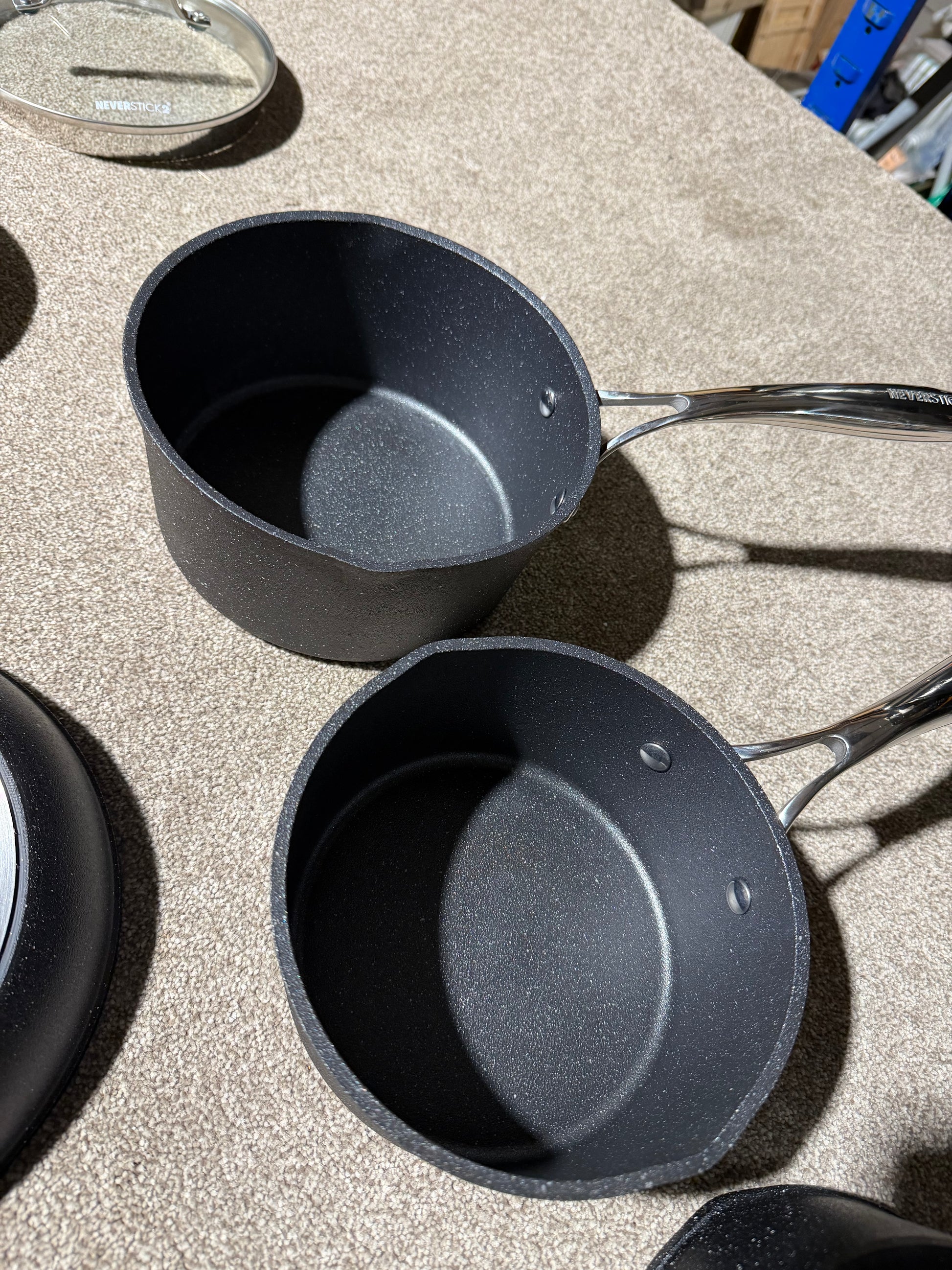 Eaziglide Neverstick2 Aluminium Non-Stick Pan Set, 5 Piece