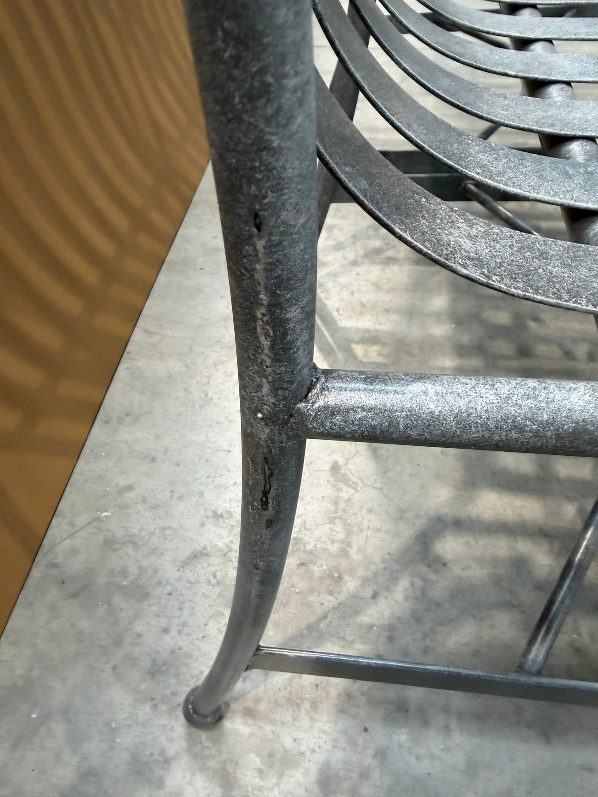 John Lewis Ribbon Metal Garden Dining Armchairs Grey Set of 2