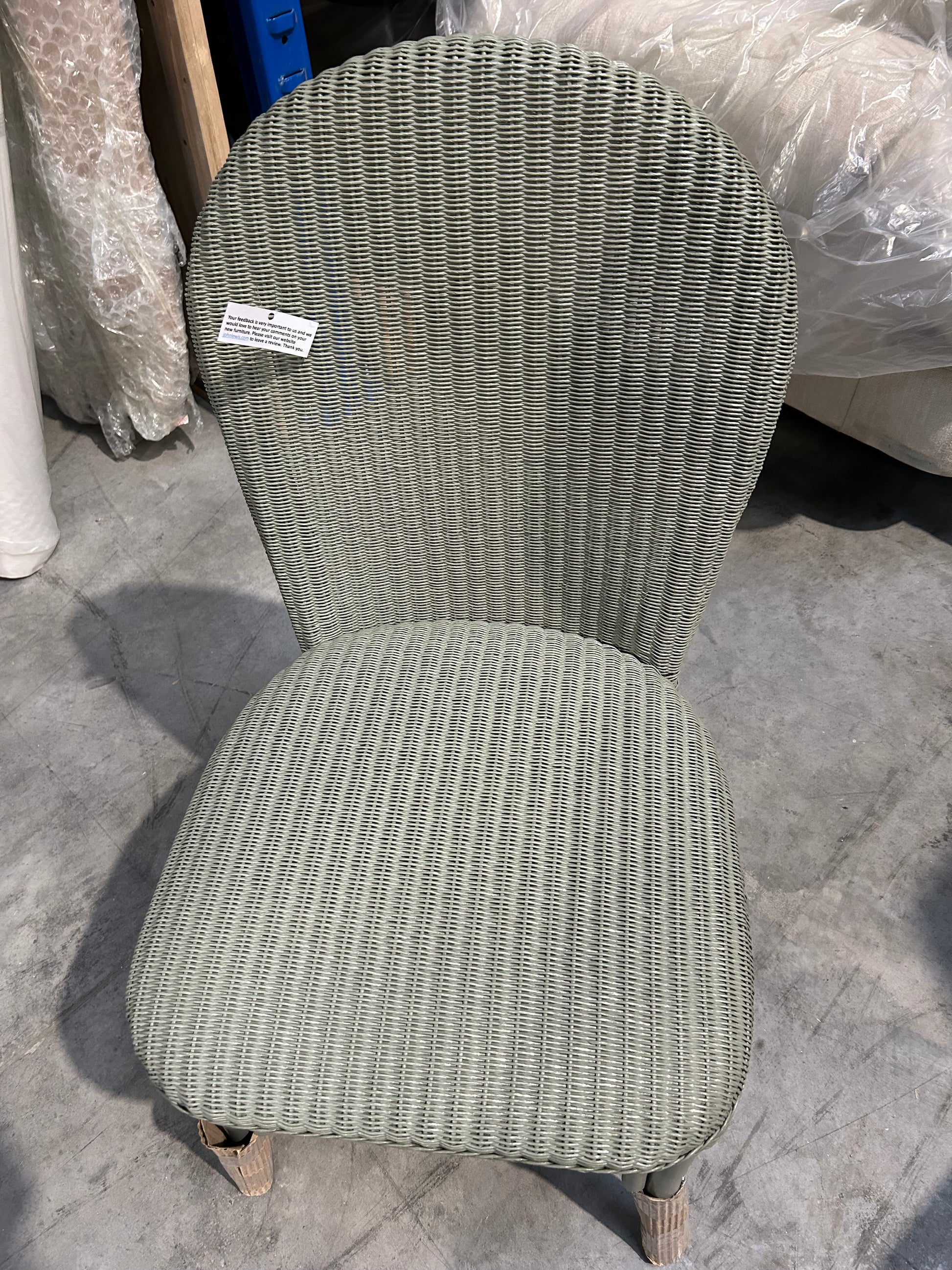 John Lewis Woven Cane Dining Chair Sage Green