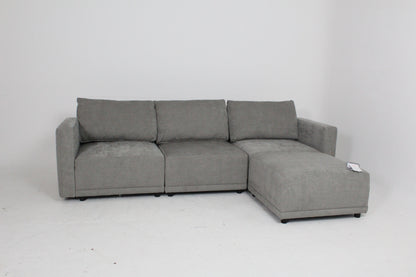 John Lewis Bundle Bold Arm 4 Seater Chaise End Sofa In Easy Clean Grey