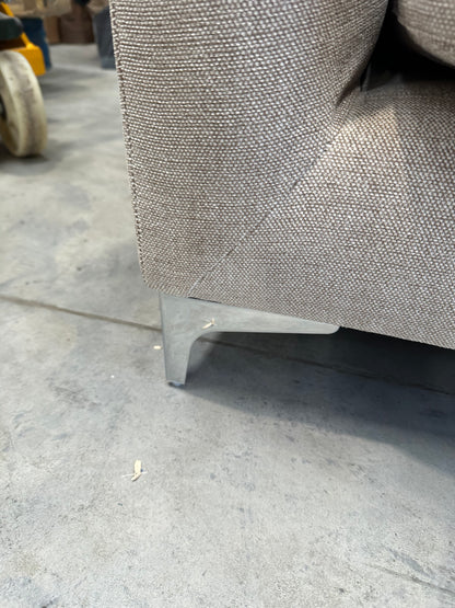 John Lewis Retreat 5+ Seater RHF Corner Chaise End Sofa, Metal Leg, Soft Touch Chenille Natural