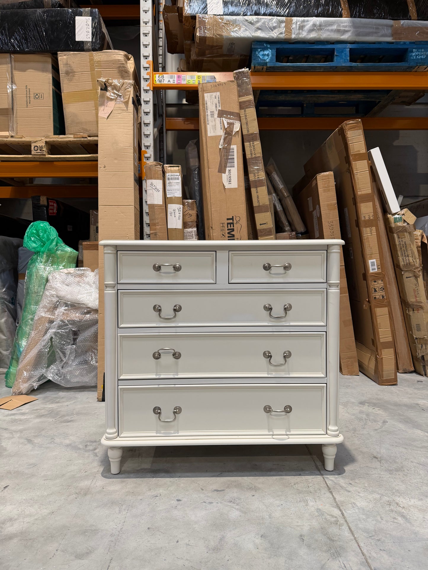 Laura Ashley Clifton 5 Drawer Chest Grey