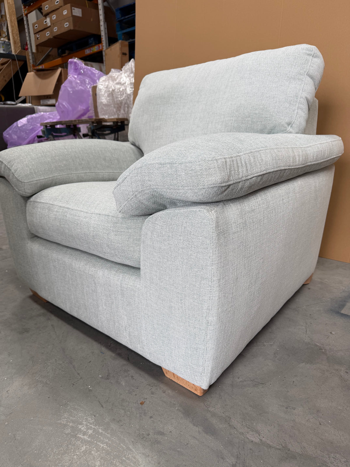 John Lewis Camden Armchair Light Blue Seagrass