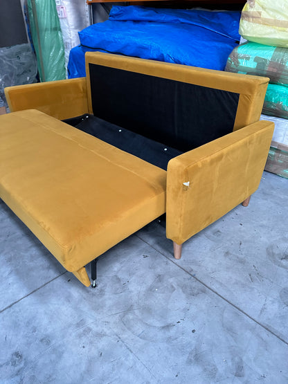 G Plan Vintage The Fifty Four Large 3 Seater Sofa Bed, Plush Turmeric