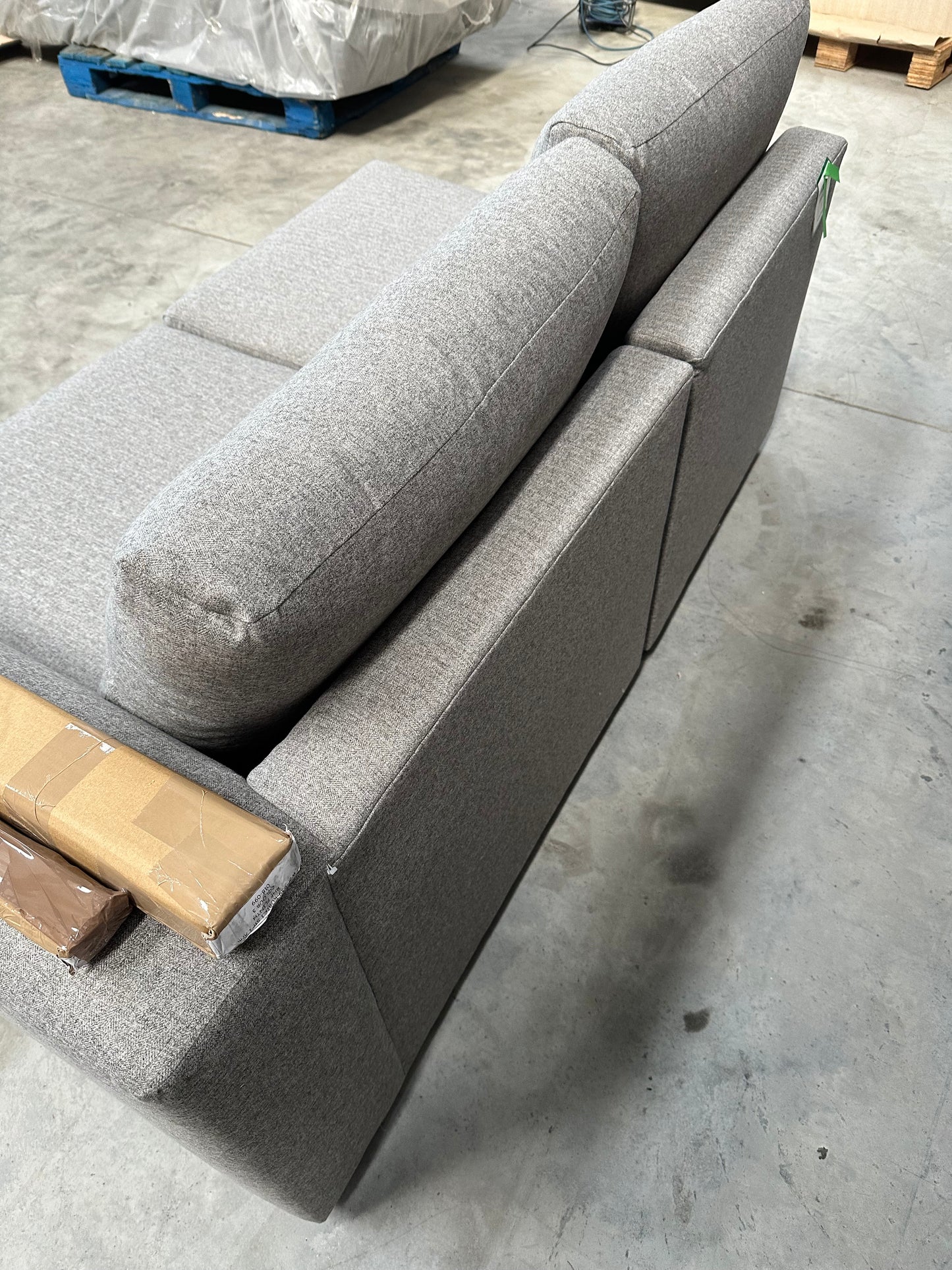 John Lewis + Swoon Rubik Large 3 Seater Sofa, Cinder Grey Wool