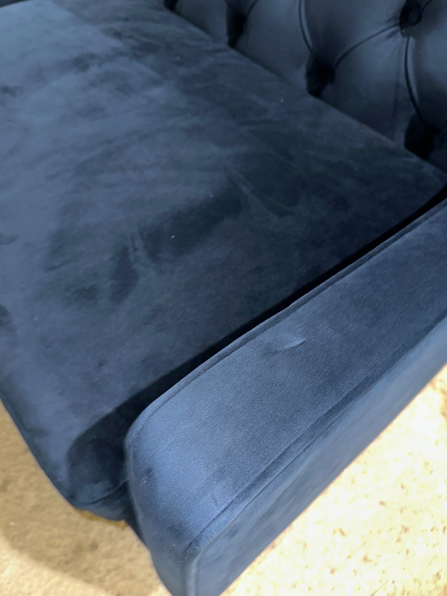 Swoon Pritchard Medium 2 Seater Sofa, Dark Leg, Ink Velvet 