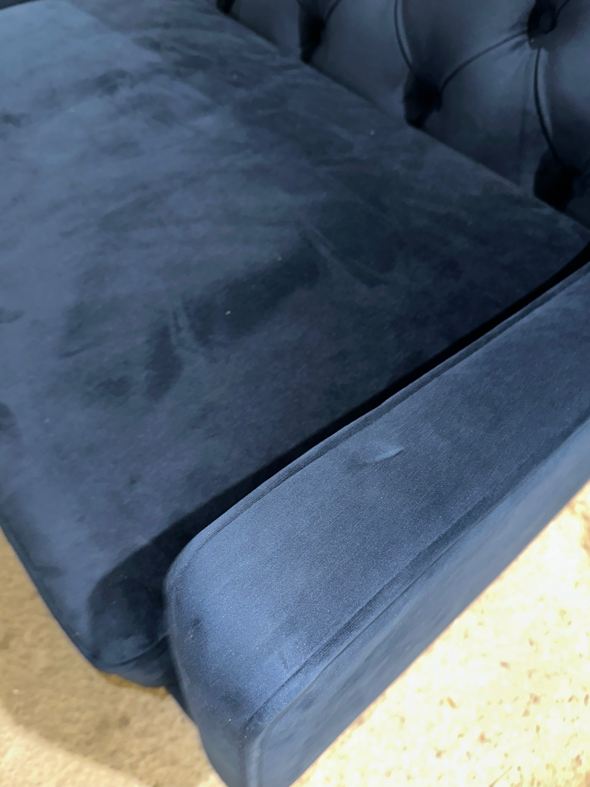 Swoon Pritchard Medium 2 Seater Sofa, Dark Leg, Ink Velvet 