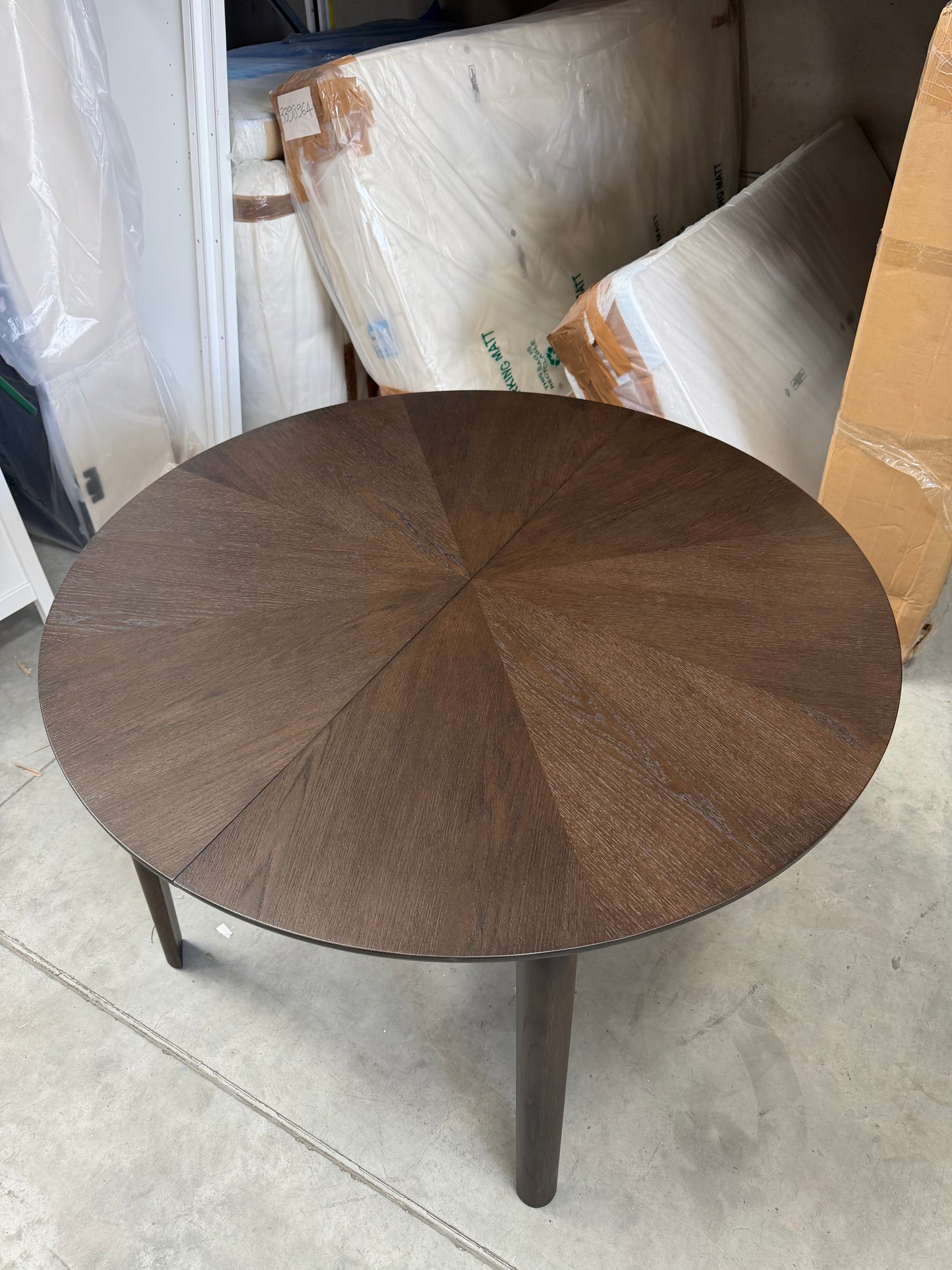 John Lewis Notch Extending 4-6 Seater Round Dining Table, Dark Stain