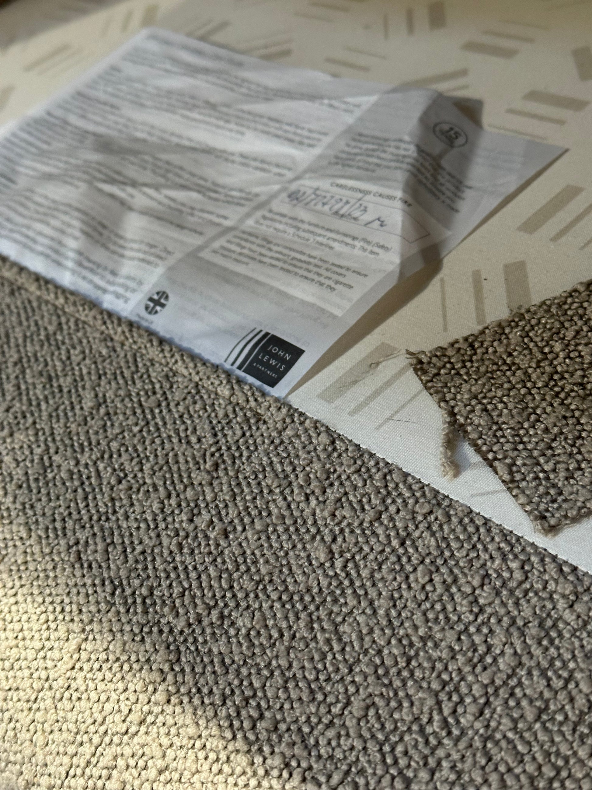 John Lewis Draper II Large 3 Seater Sofa Boucle Mole Natural