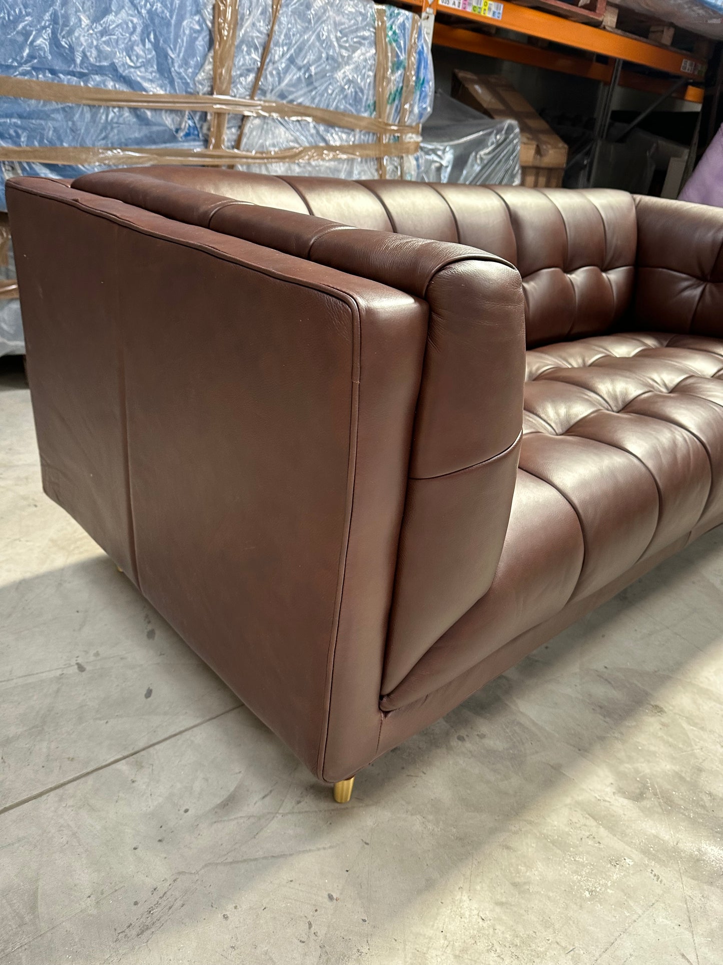 At The Helm Grace Large 3 Seater Leather Sofa Grand Coco