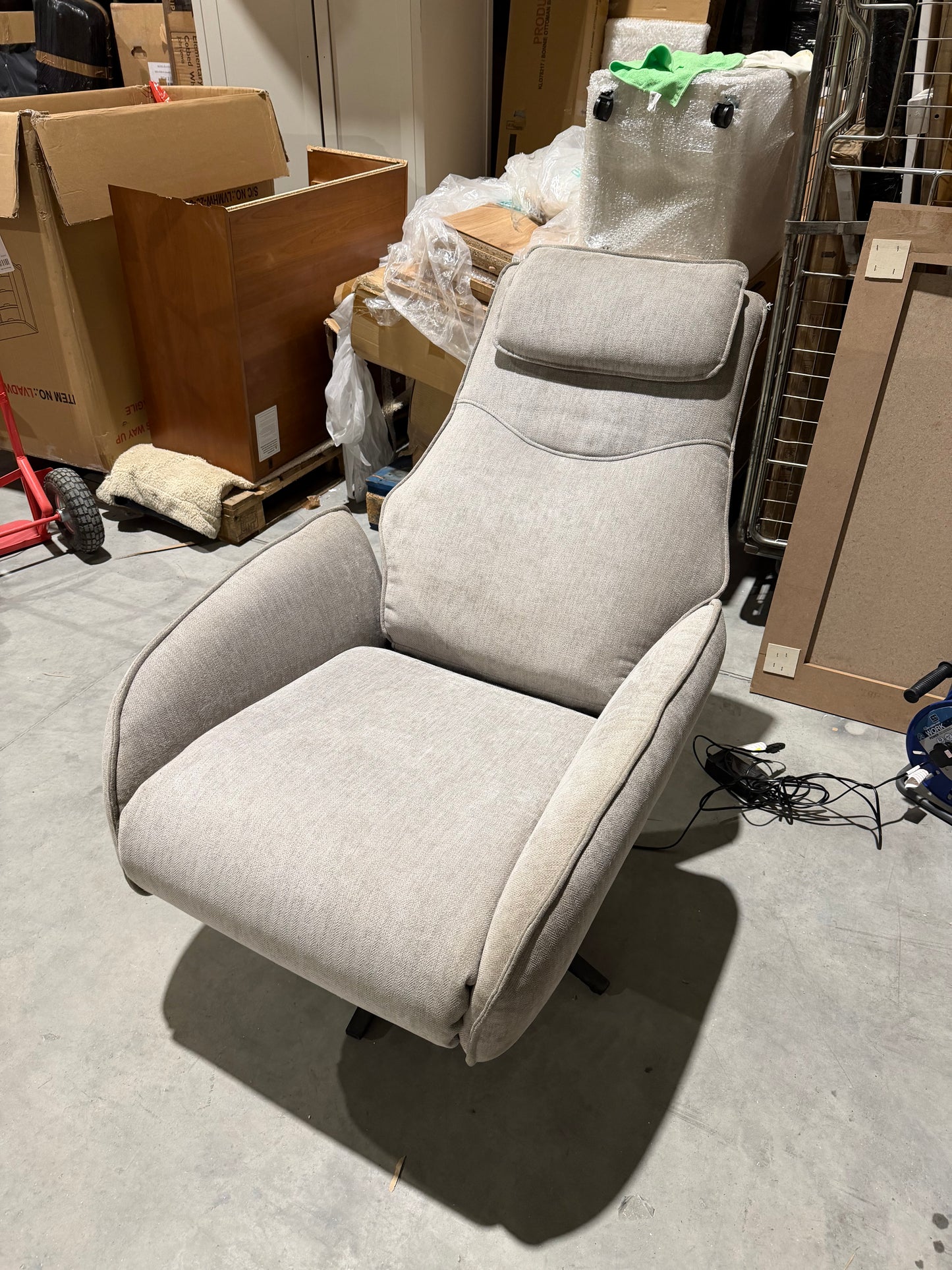 John Lewis Repose Zero Gravity Power Recliner Chair, Soft Weave Grey