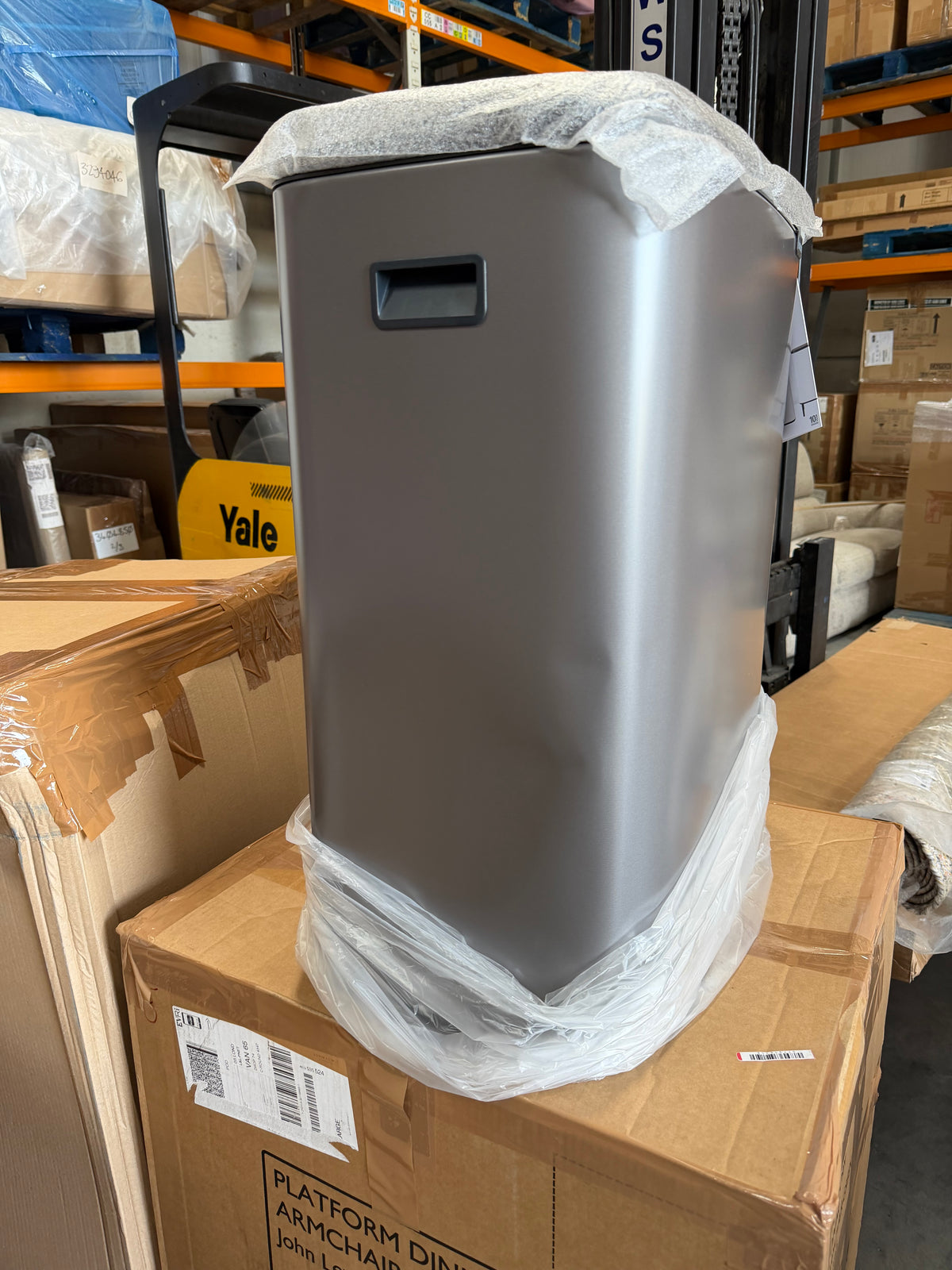 Brabantia Bo Touch Bin, Platinum, 60L