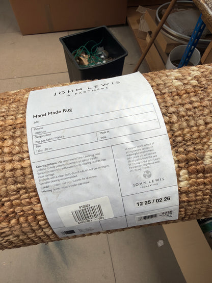 John Lewis Ziya Kelim Jute Rug, Multi, L180 x W120cm