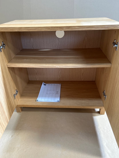 John Lewis Abacus Wide Storage Cupboard, FSC-Certified, (Oak Veneer)