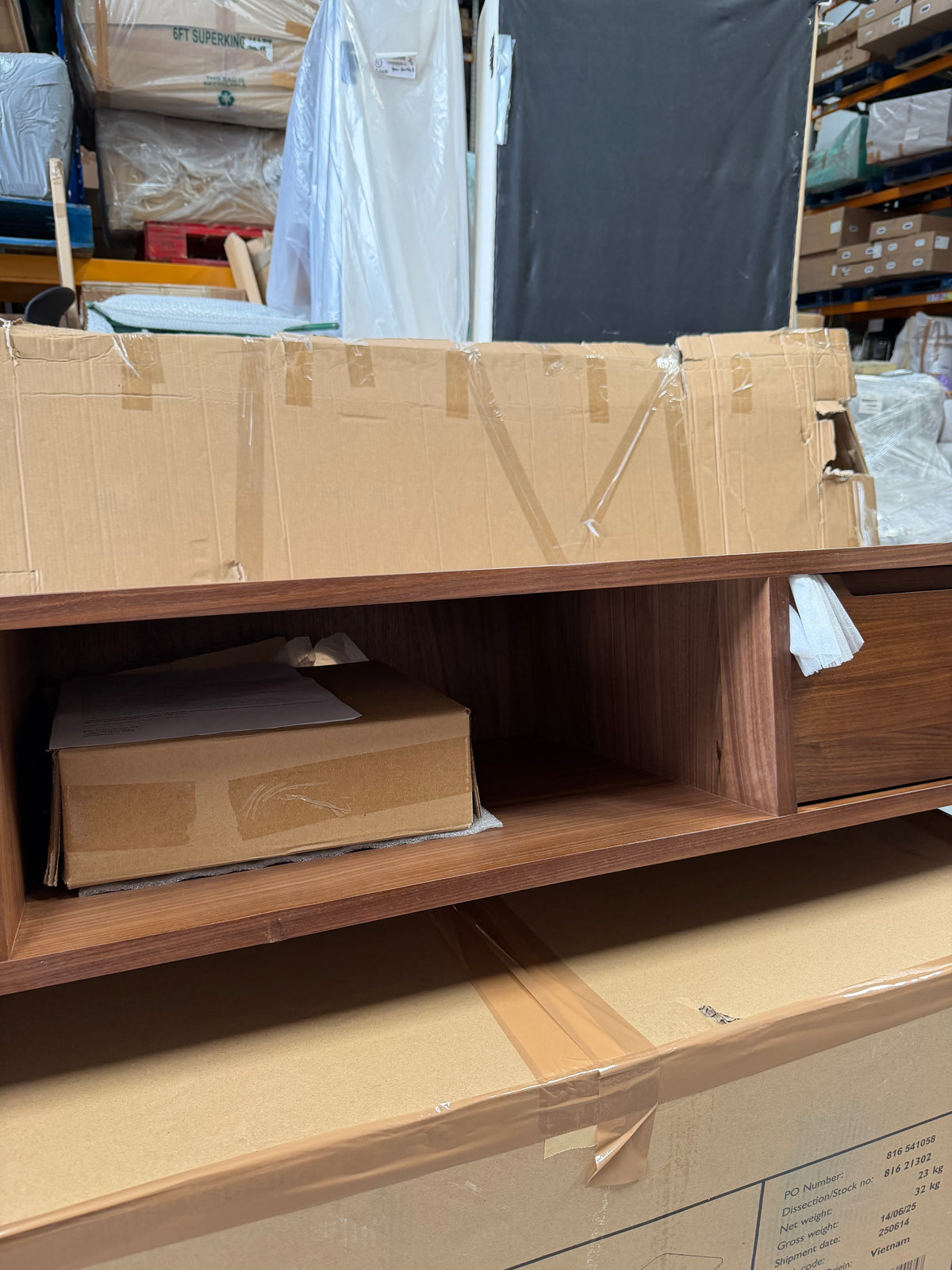 John Lewis Cara 2 Drawer Media Unit, American Black Walnut