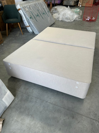 John Lewis Pocket Sprung Divan Base Double Cotton Effect Beige