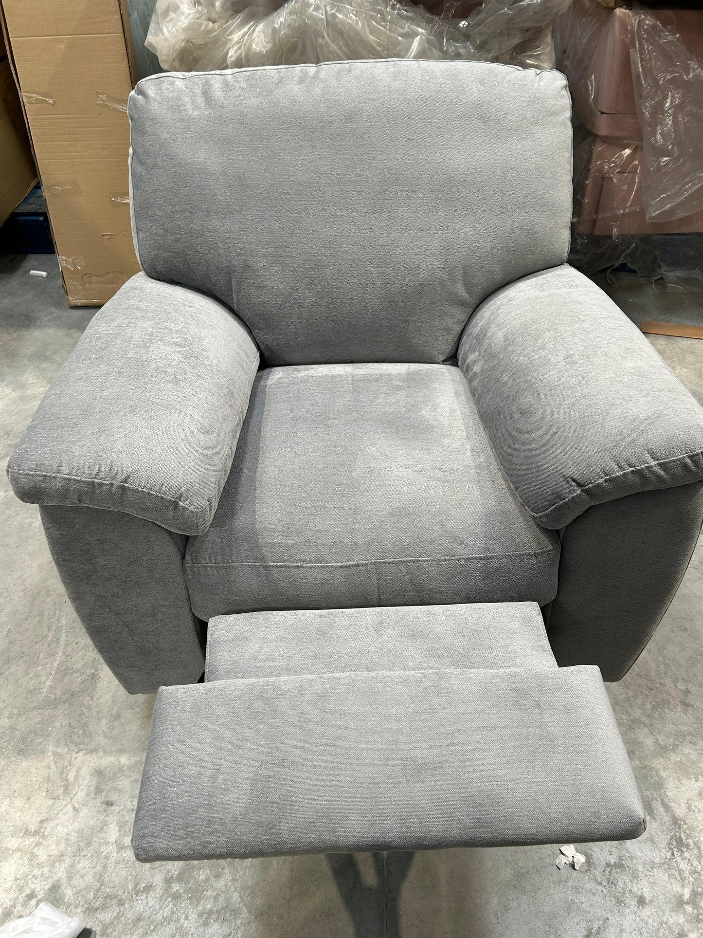 John Lewis Reclining Camden Armchair in Easy Clean Grey