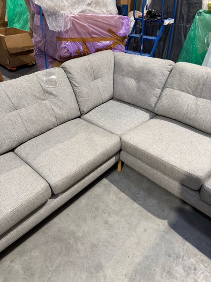 John Lewis Corner Sofa Barbican 5+ Seater Connie Grey