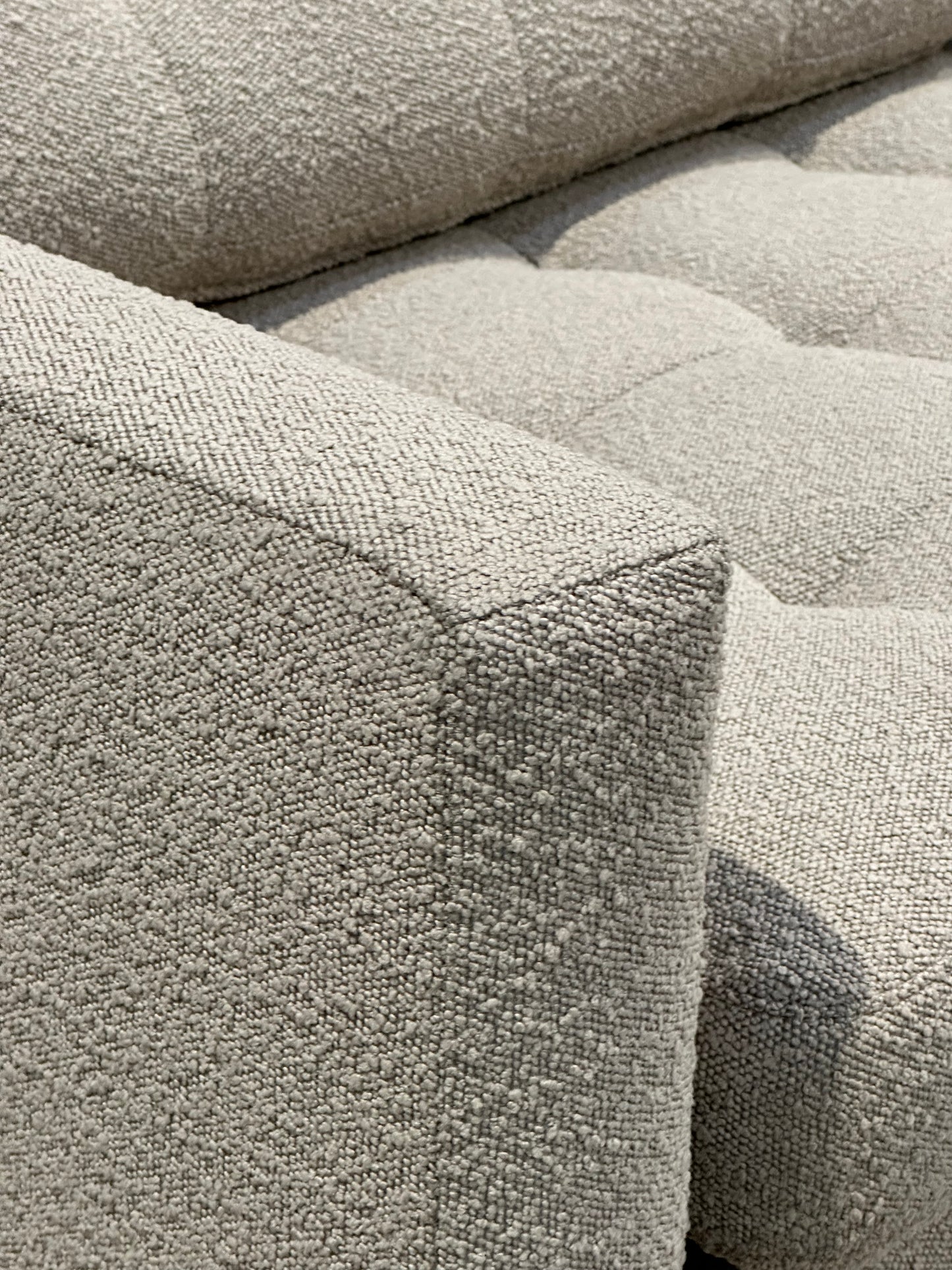 John Lewis Draper II Large 3 Seater Sofa Boucle Mole Natural