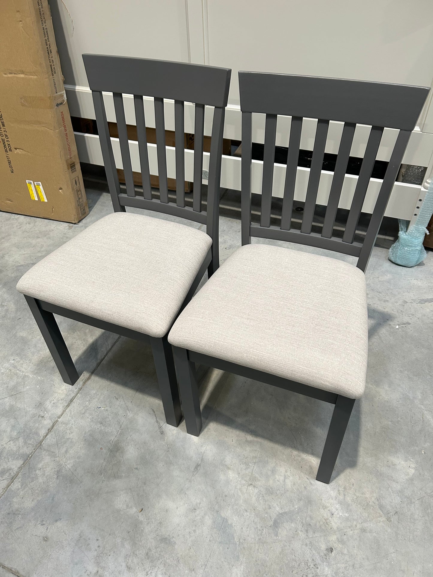 John Lewis Wilton Slatted Dining Chair, Set of 2, Grey