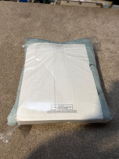 John Lewis Textured Weave Pair Blackout Lined Pencil Pleat Curtains, Duck Egg, W228 x Drop 228cm