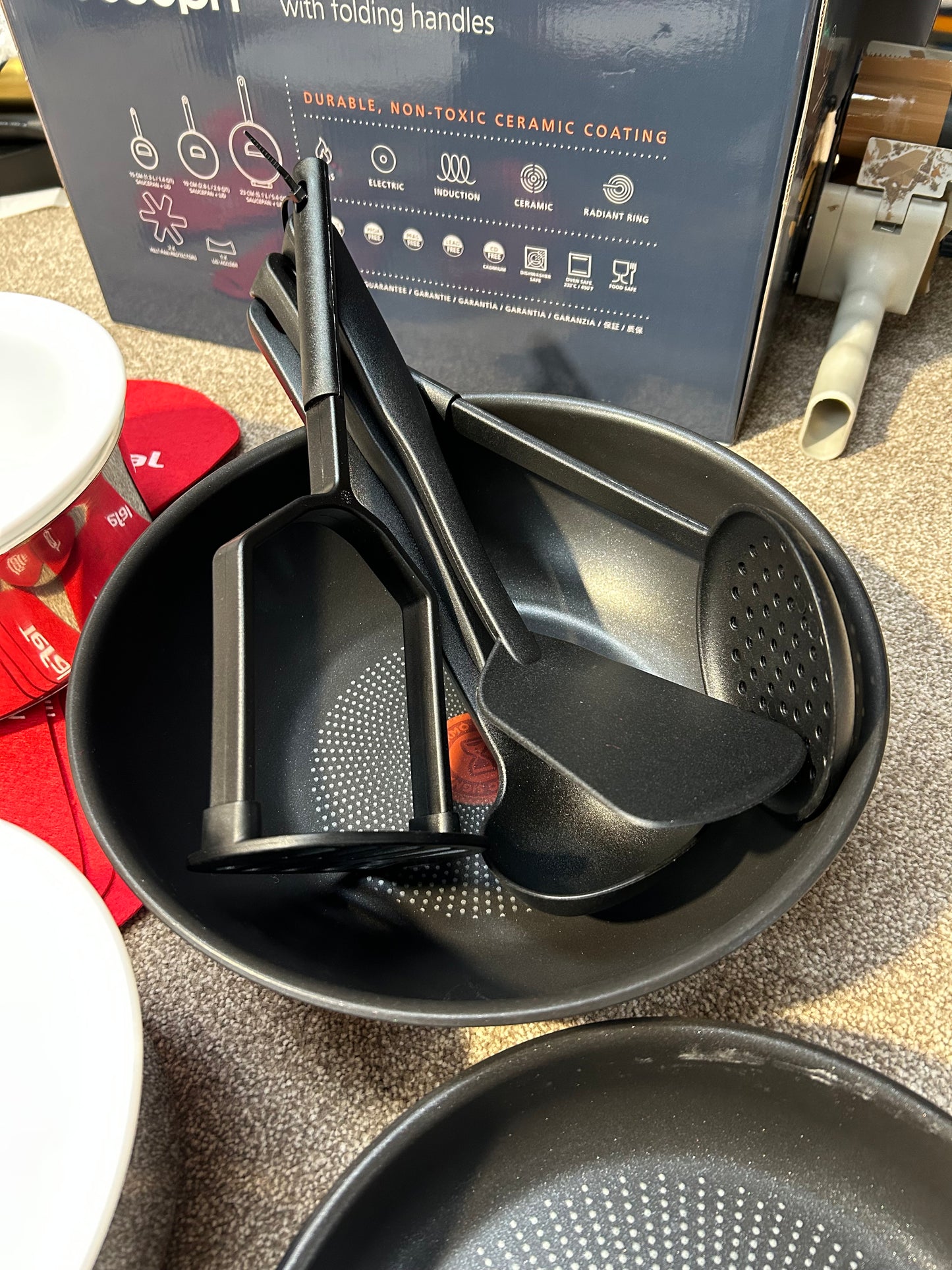 Tefal Ingenio Emotion Stainless Steel Pans, Lids & Utensils Set, 22 Piece