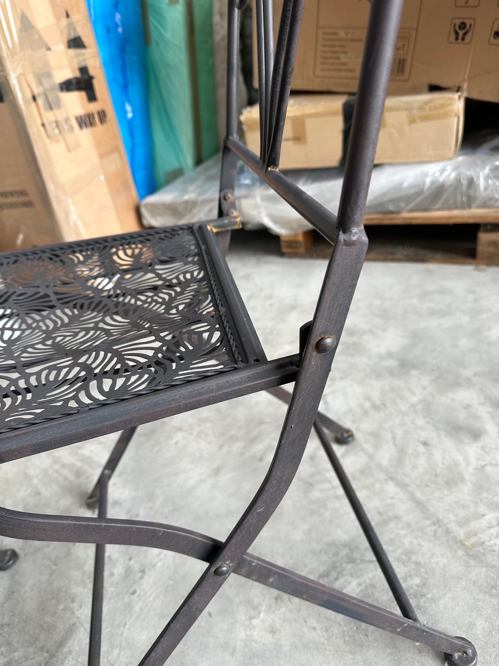 Gallery Direct Brindisi 2-Seater Folding Garden Bistro Table & Chairs Set