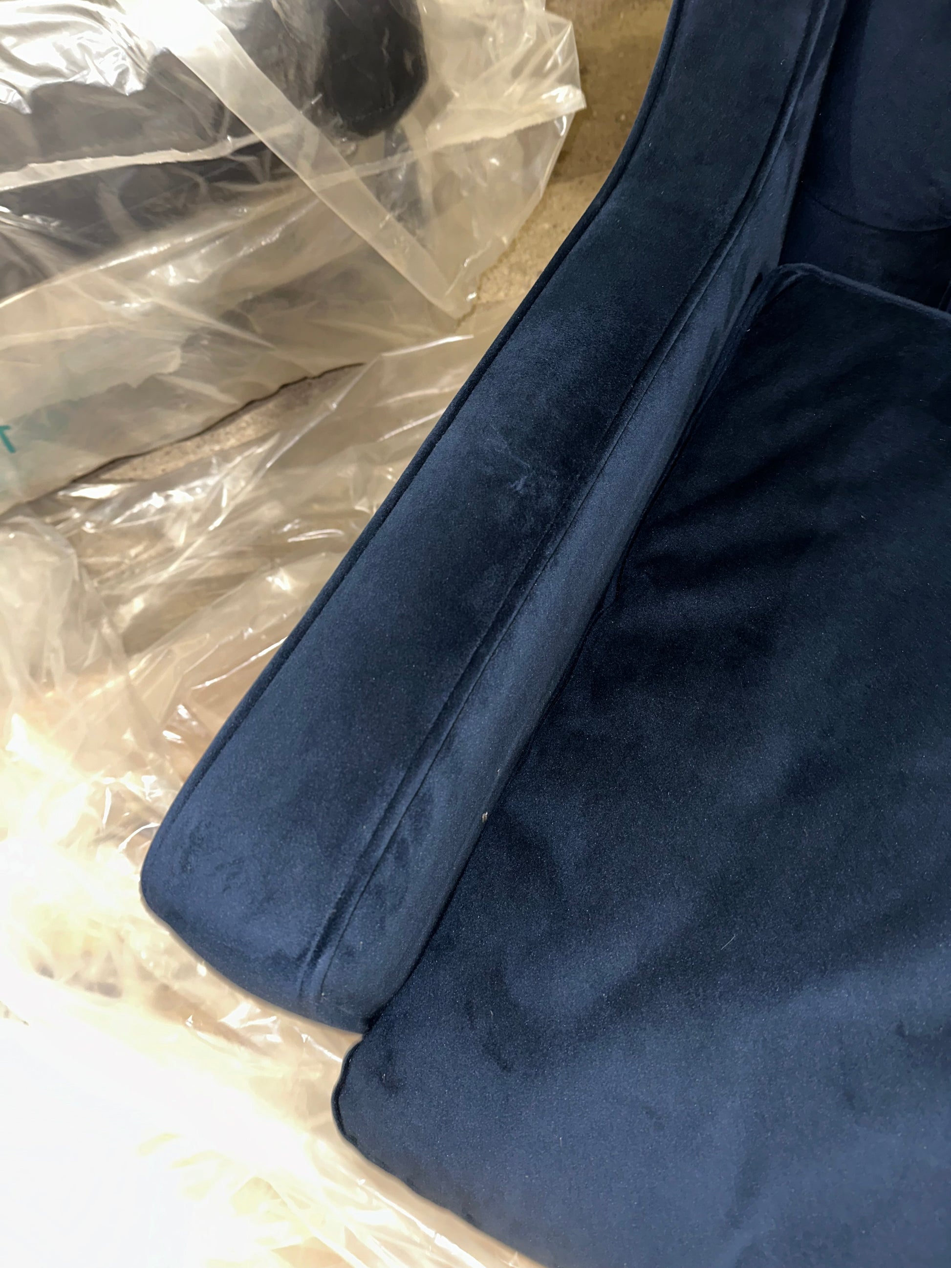 Swoon Pritchard Medium 2 Seater Sofa, Dark Leg, Ink Velvet 