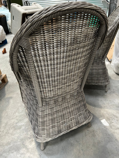 John Lewis Rye Garden Dining Armchairs, Set of 2 Grey