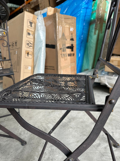 Gallery Direct Brindisi 2-Seater Folding Garden Bistro Table & Chairs Set