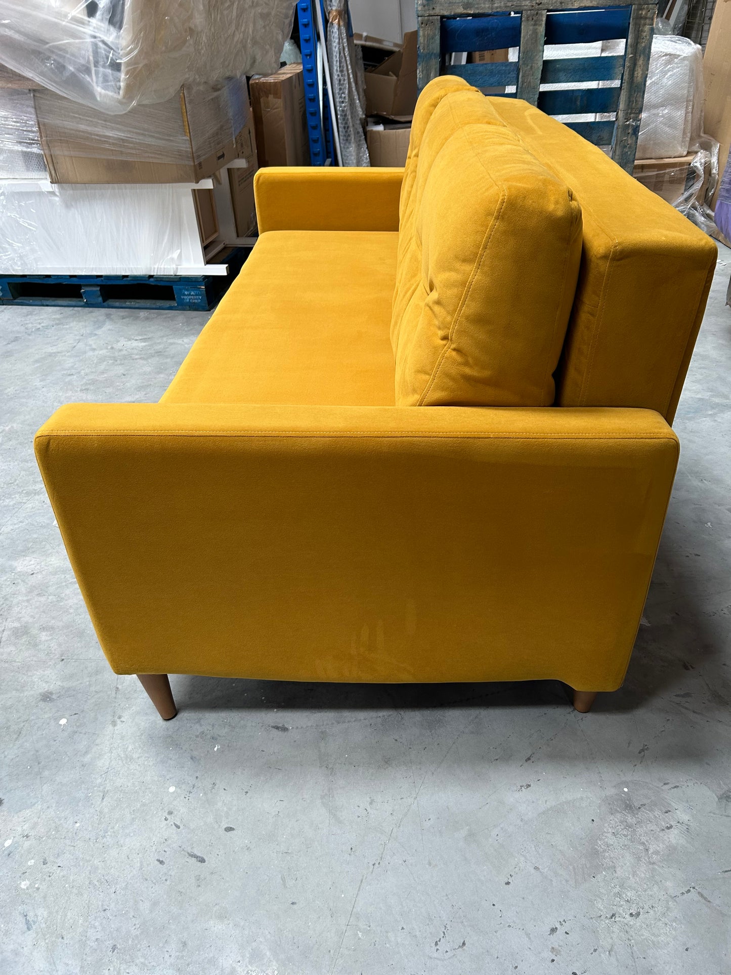 G Plan Vintage The Fifty Four Large 3 Seater Sofa Bed, Plush Turmeric