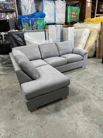 John Lewis Camden 5+ Seater LHF Corner End Chaise In Charm Pale Grey