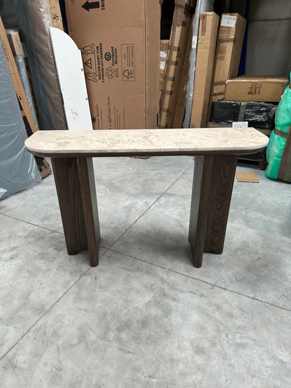 John Lewis Ritz Marble Console Table, Brown