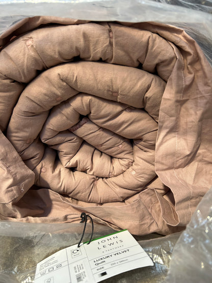 John Lewis Boutique Hotel Velvet Stitch Quilted Bedspread, Rosa, L260 x W250cm