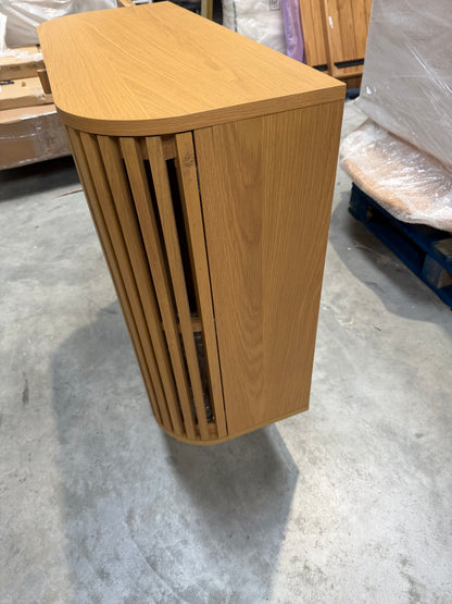John Lewis Slatted 2 Door Cabinet, Natural