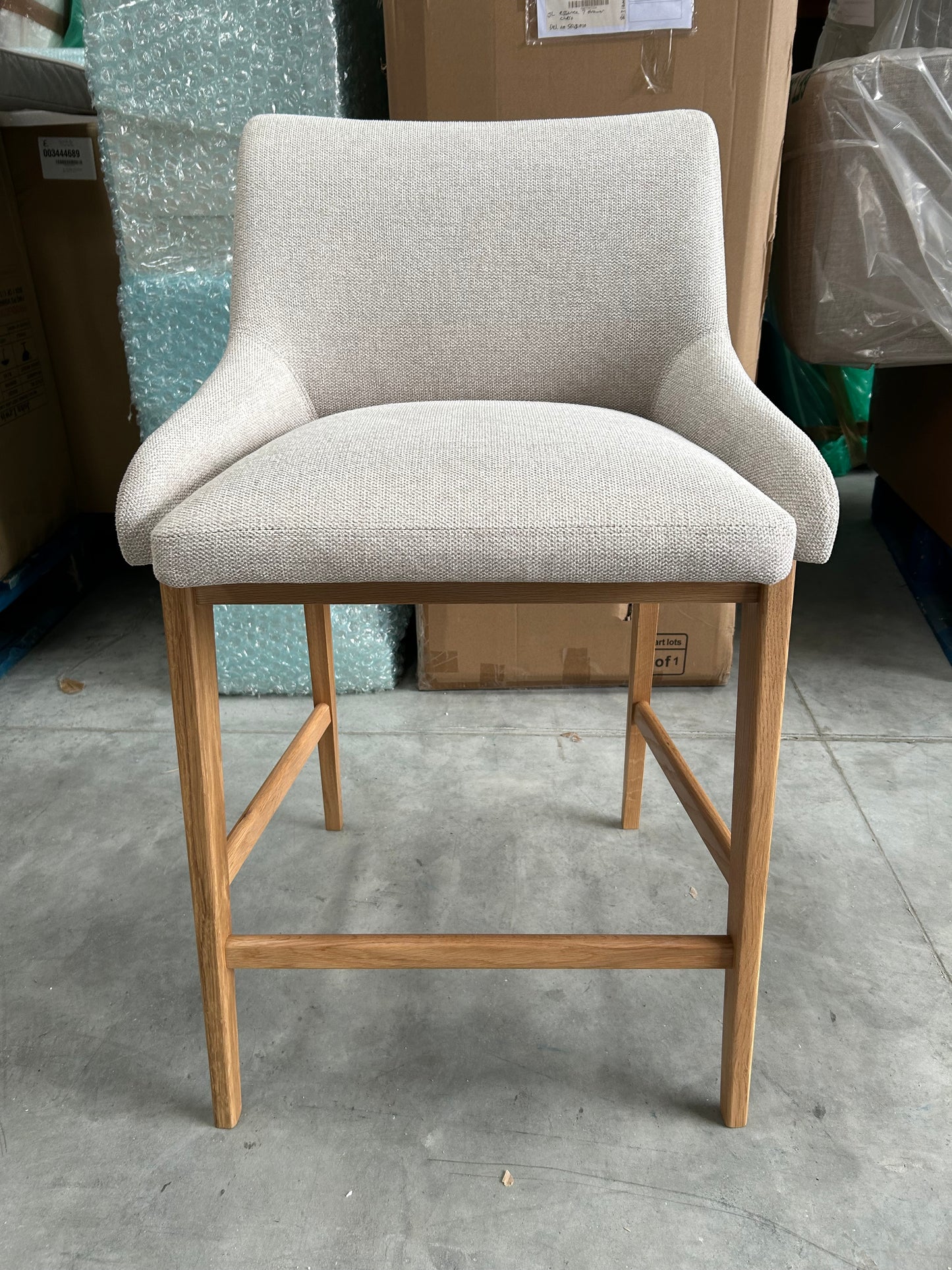 John Lewis Cara Bar Stool, Natural/American White Oak