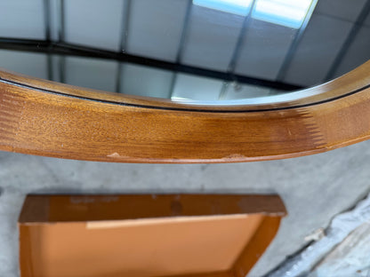 John Lewis Mid Century Square Wood Wall Mirror, 65 x 65cm, Walnut