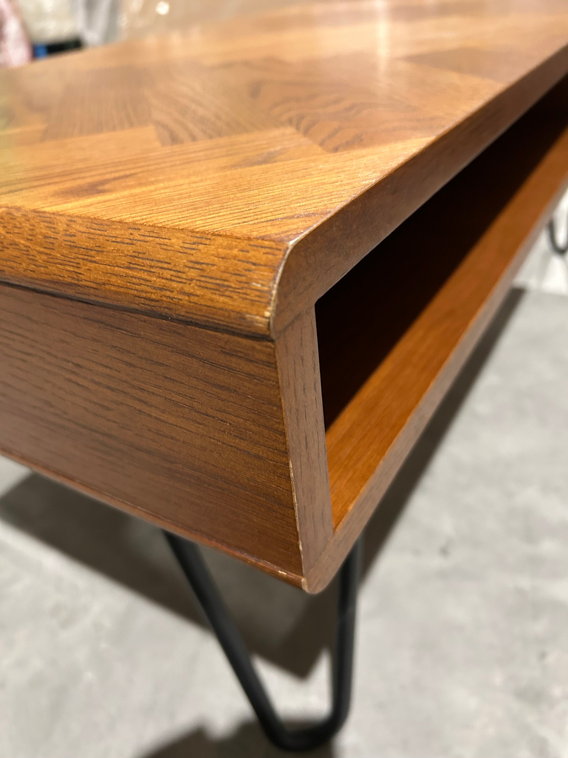 John Lewis Hairpin Coffee Table, Dark Oak