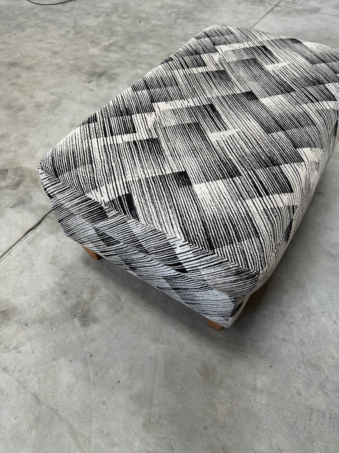 John Lewis Bailey II Footstool in a Bespoke Fabric Pattern