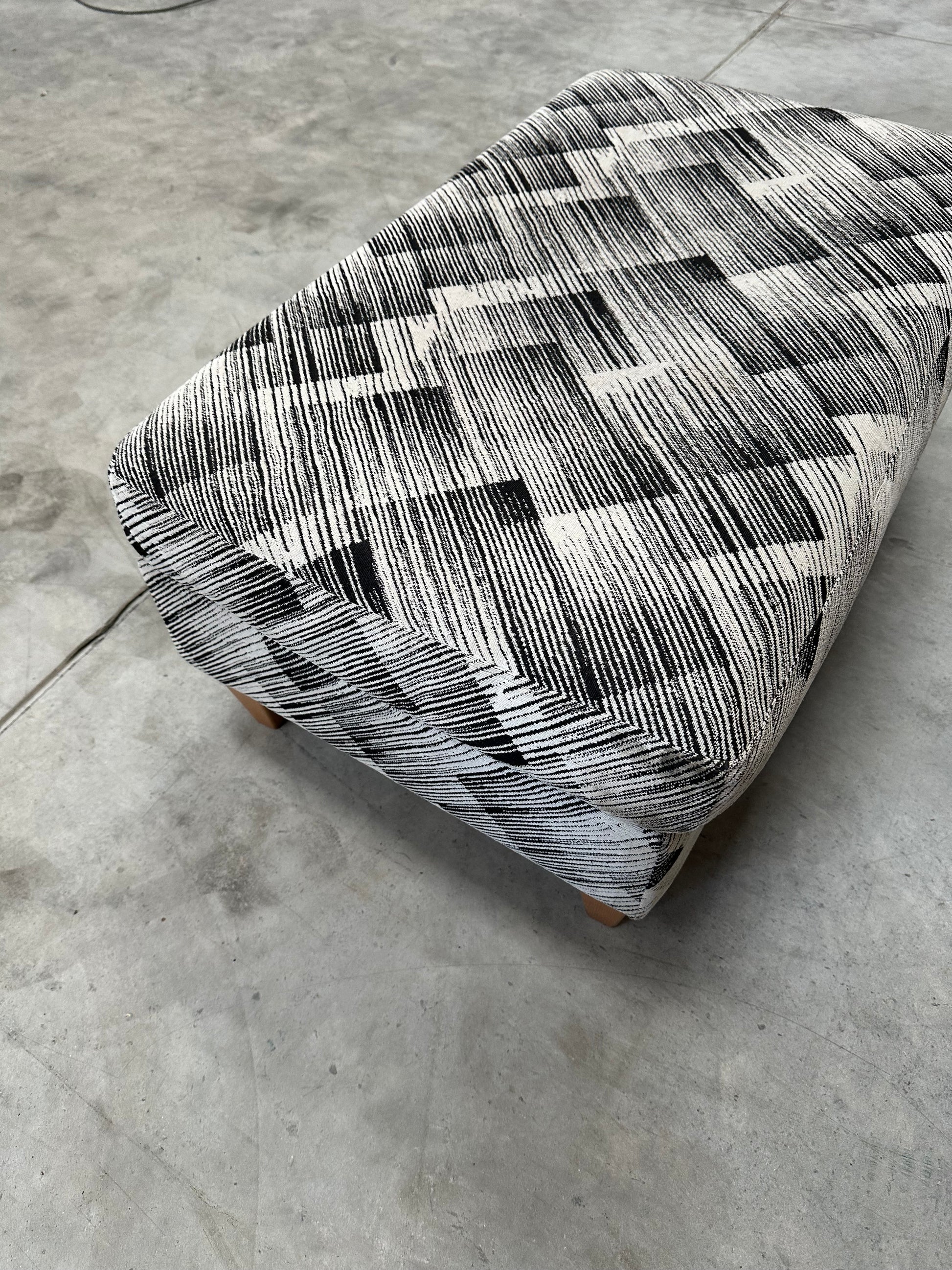 John Lewis Bailey II Footstool in a Bespoke Fabric Pattern