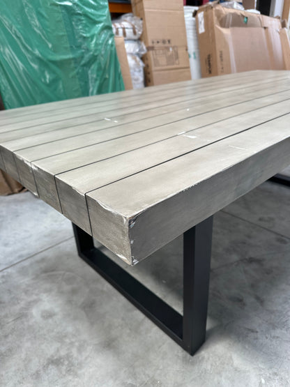 Gallery Direct Taranto 8-Seater Rectangular Acacia Wood Garden Dining Table, Grey