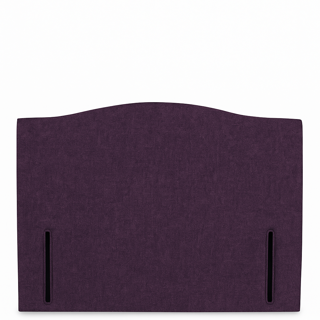 John Lewis Emily Full Depth Upholstered Headboard, Double, Soft Touch Chenille Purple