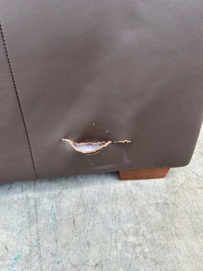 John Lewis Oliver Grand 4 Seater Leather Sofa, Dark Leg Dark Chocolate